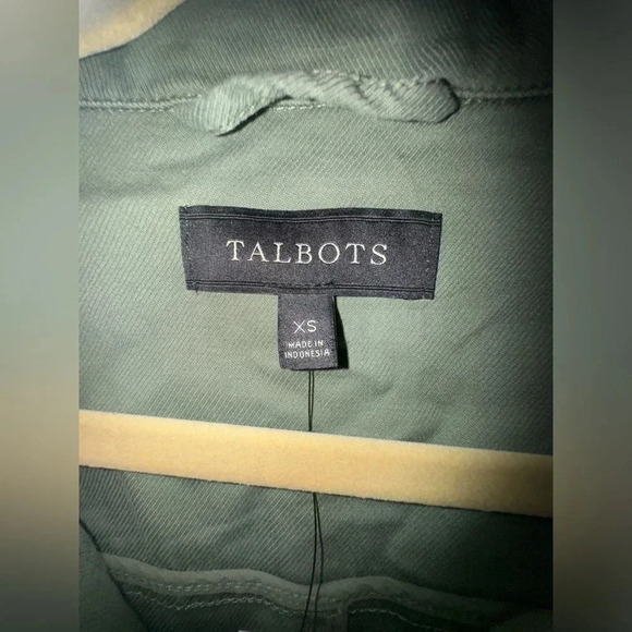 Talbots women’s Green safari jacket size extra small or XS spring lightweight - Picture 4 of 9